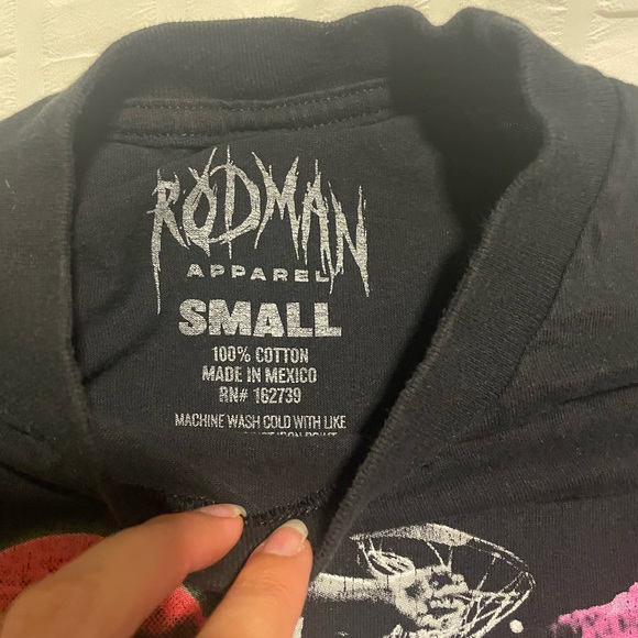 Rodman Apparel Black Graphic T-Shirt - Picture 3 of 4